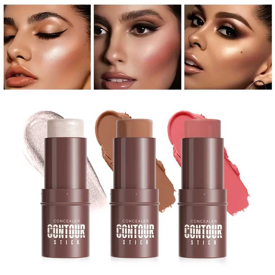 Natural Face Multi-Function Contour Highlighter Stick Waterproof Full Coverage for All Skin Tones Long-Lasting Matte Finish XJ250618