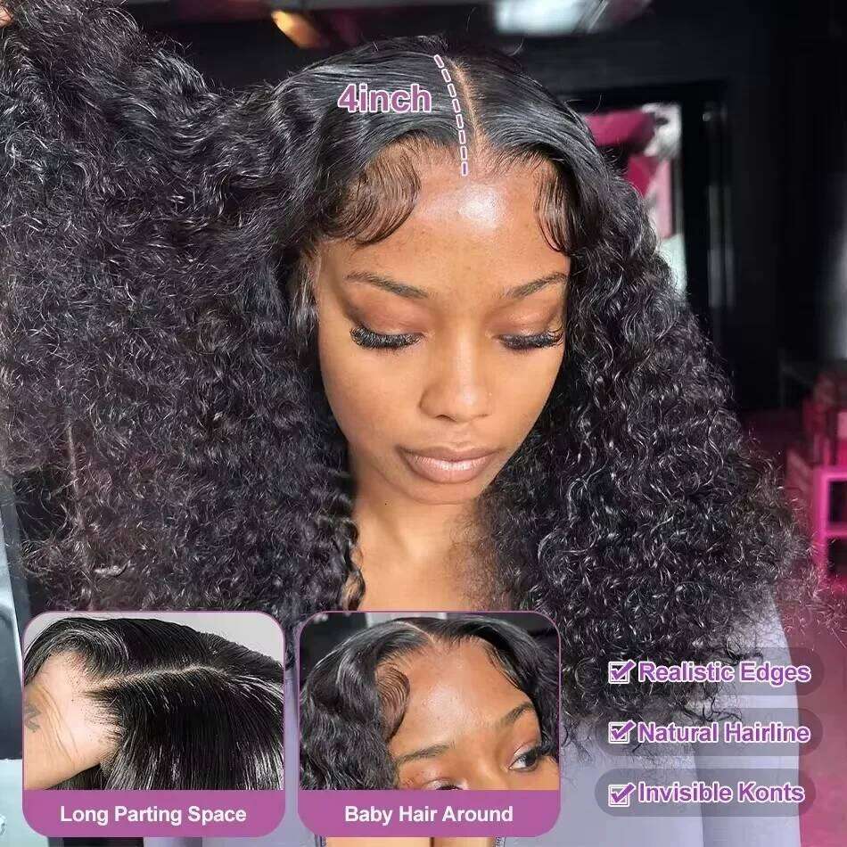 Water Deep Wave 13x6 Short Bob Curly 13x4 Glueless Wig 100 Human Hair Ready To Go Lace Frontal Wigs For Women 8 10 14 Inch