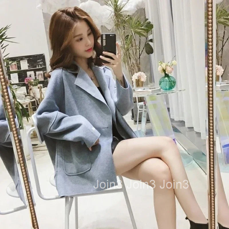 Solid Color Korean Style Womens Windbreaker Jackets Casual Long Sleeve Clothing Promotion Offer Vintage Female Coat Cheap Lined