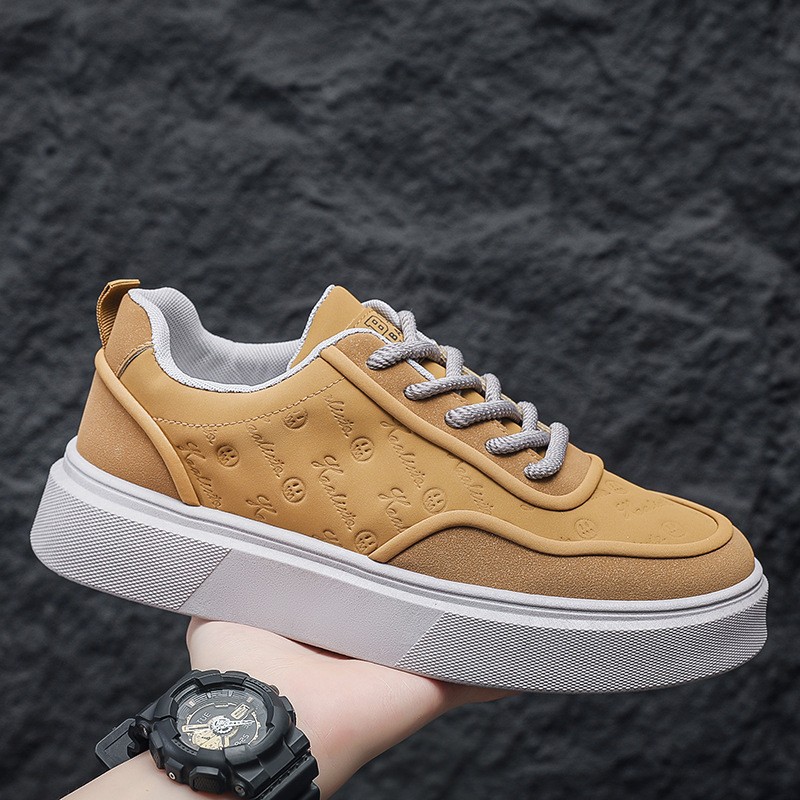 Designer shoes Autumn new men's casual sports shoes, low-top lace-up, fashionable and versatile, thick-soled height-increasing men's shoes, 