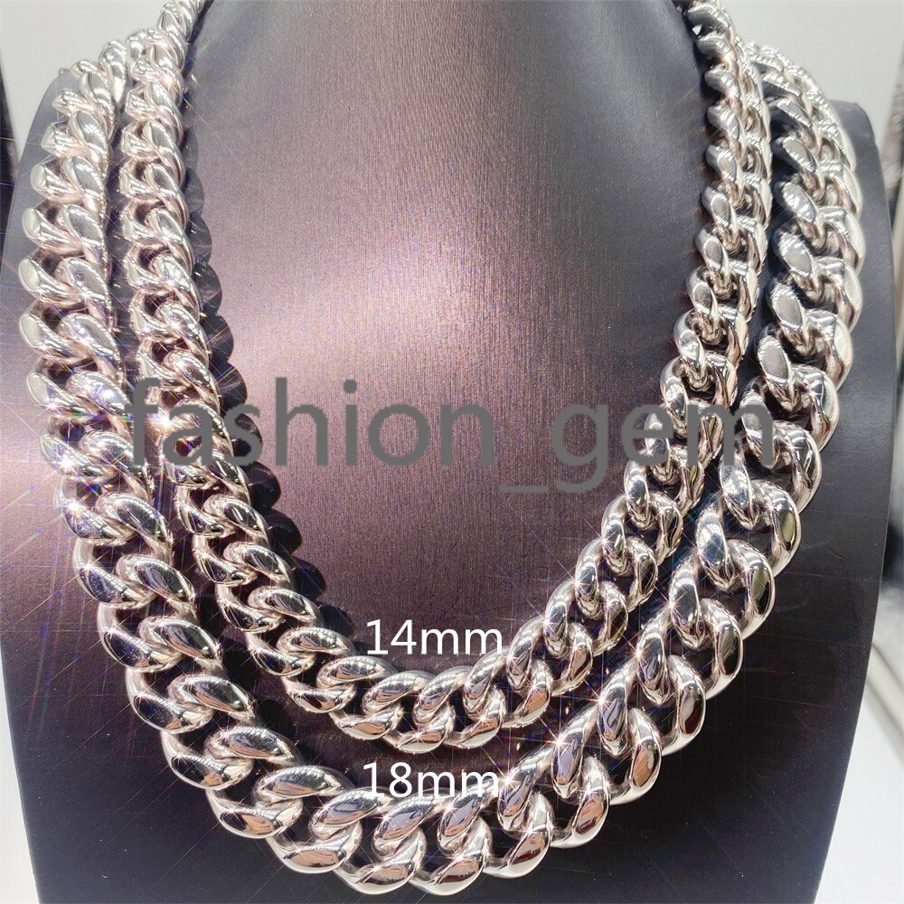 Hip Hop Iced Out Moissanite Diamond Clasp 8mm 10mm 12mm 14mm 18mm 925 silver 925 silver Pvd Gold Plated Miami Cuban Link Chain