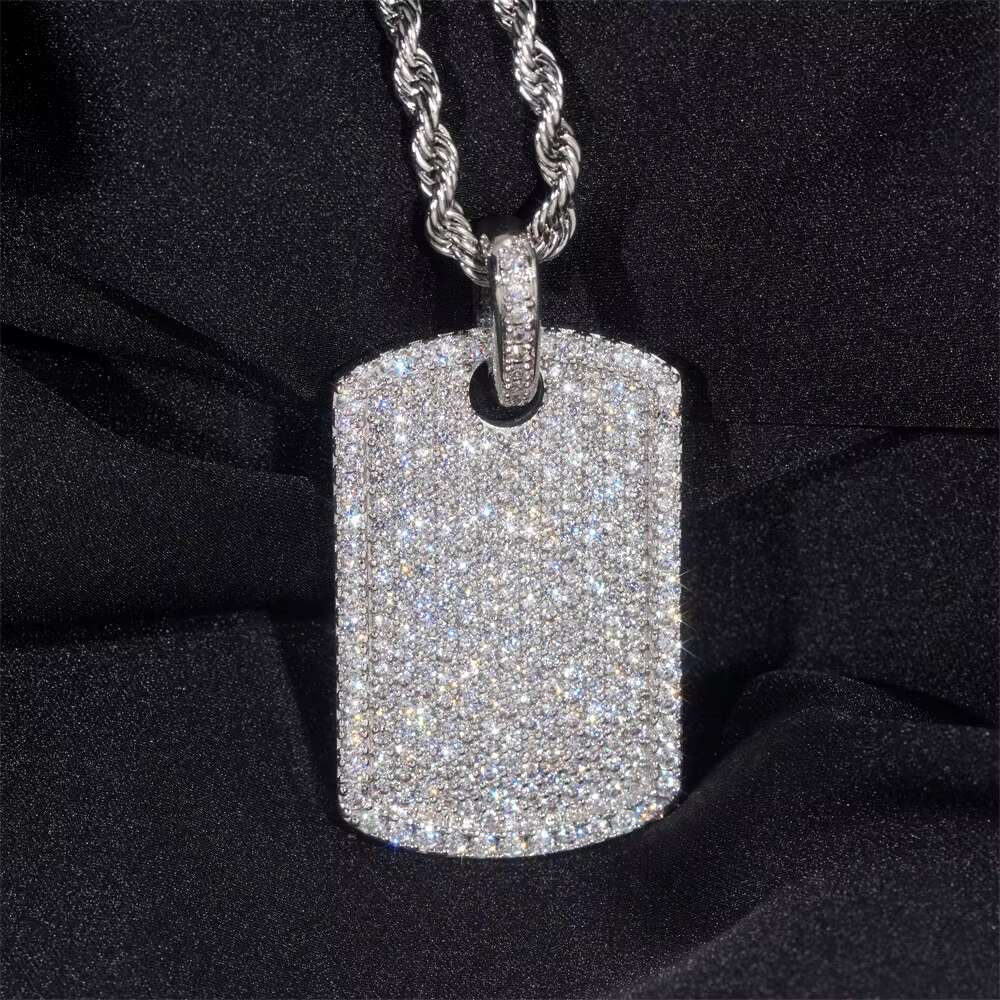 925 Silver VVS Moissanite Pendant Foreign Trade Hip-Hop Personality Trend Full Diamond with Rap Singer Jewelry Inspiration