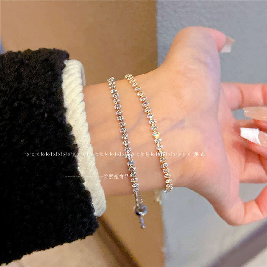 Niche Shiny Zircon 2025 New Style Brightening Micro-inlaid Electroplated Real Gold Bracelet