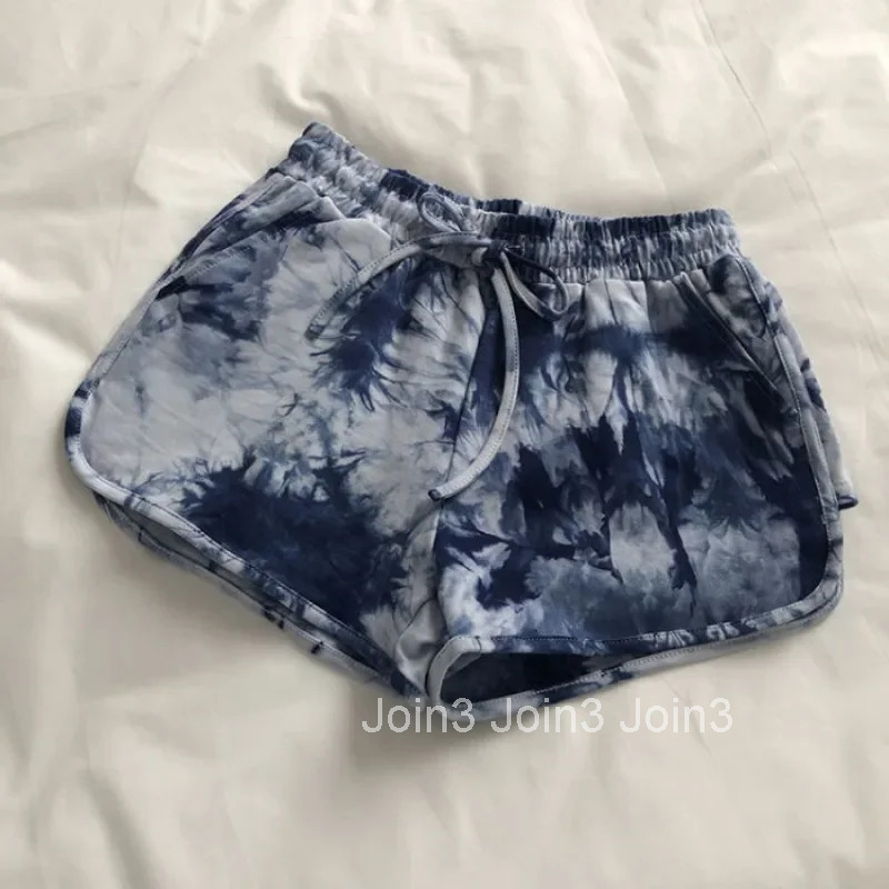 Fitness Sports Running Home Tie Dye Sport Shorts for Women Gym Woman Short Pants Wide Cheap Wholesale To Wear Casual Flowy Hot