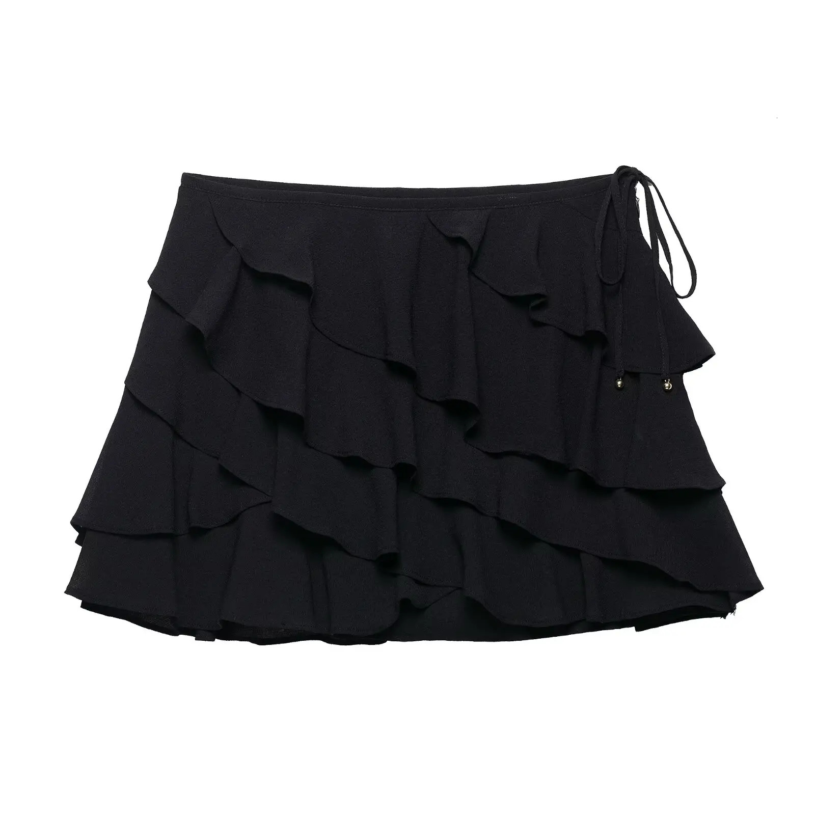 UNIZERA Womens Fashion Stacked Decoration Sleeveless Vneck Shirt Mid Waist Skirt Pants Summer Style Shirt 250617