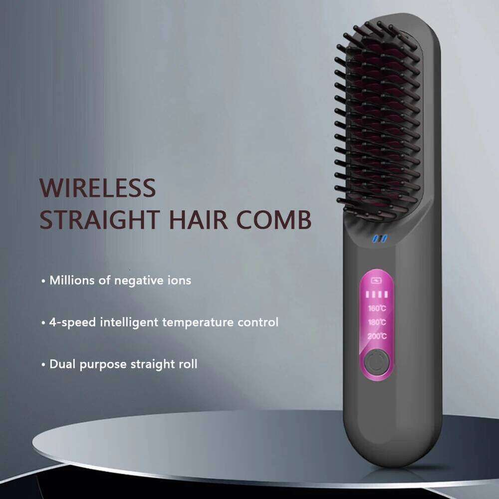 Cordless Straightener Brush Multi Modes Curling Flat Iron For Hair Salon/Home