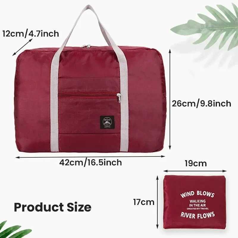1/2Pcs Foldable Travel Duffel Bag for Airlines on Bag for Women and Girls Lightweight Large Capacity Sports Weekend Trip Overnight W250618
