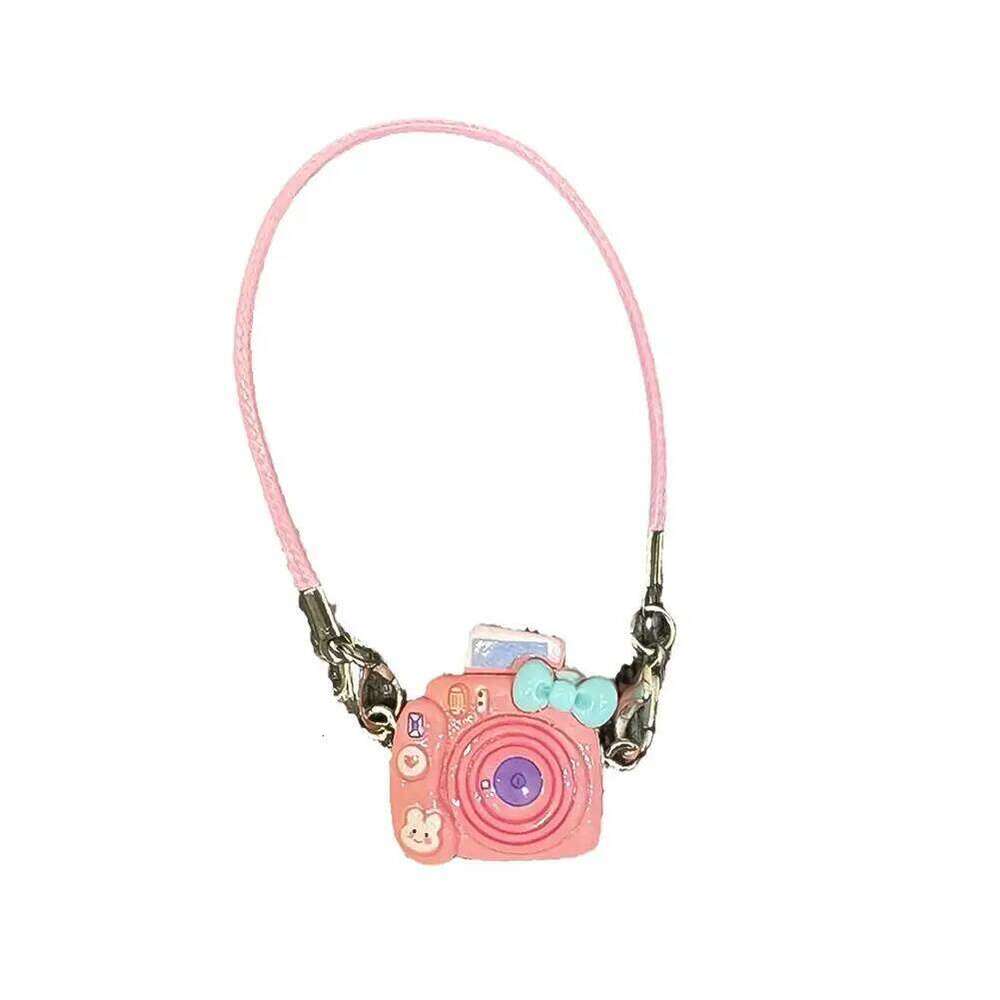 Labubu Bag Mini DIY Camera Dress Up Plush Toy For Cm Doll Hanging Neck Accessories Dollhouse Pendant