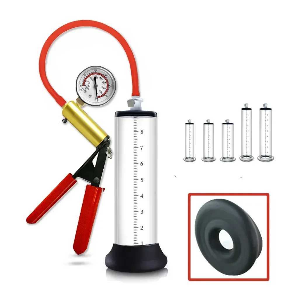 Acrylic Penis Pump Manual Penis Enlarger Sex Toy for Men Vacuum Pump Male Masturbation Penis Extender Trainer Adults Sex Product W250618