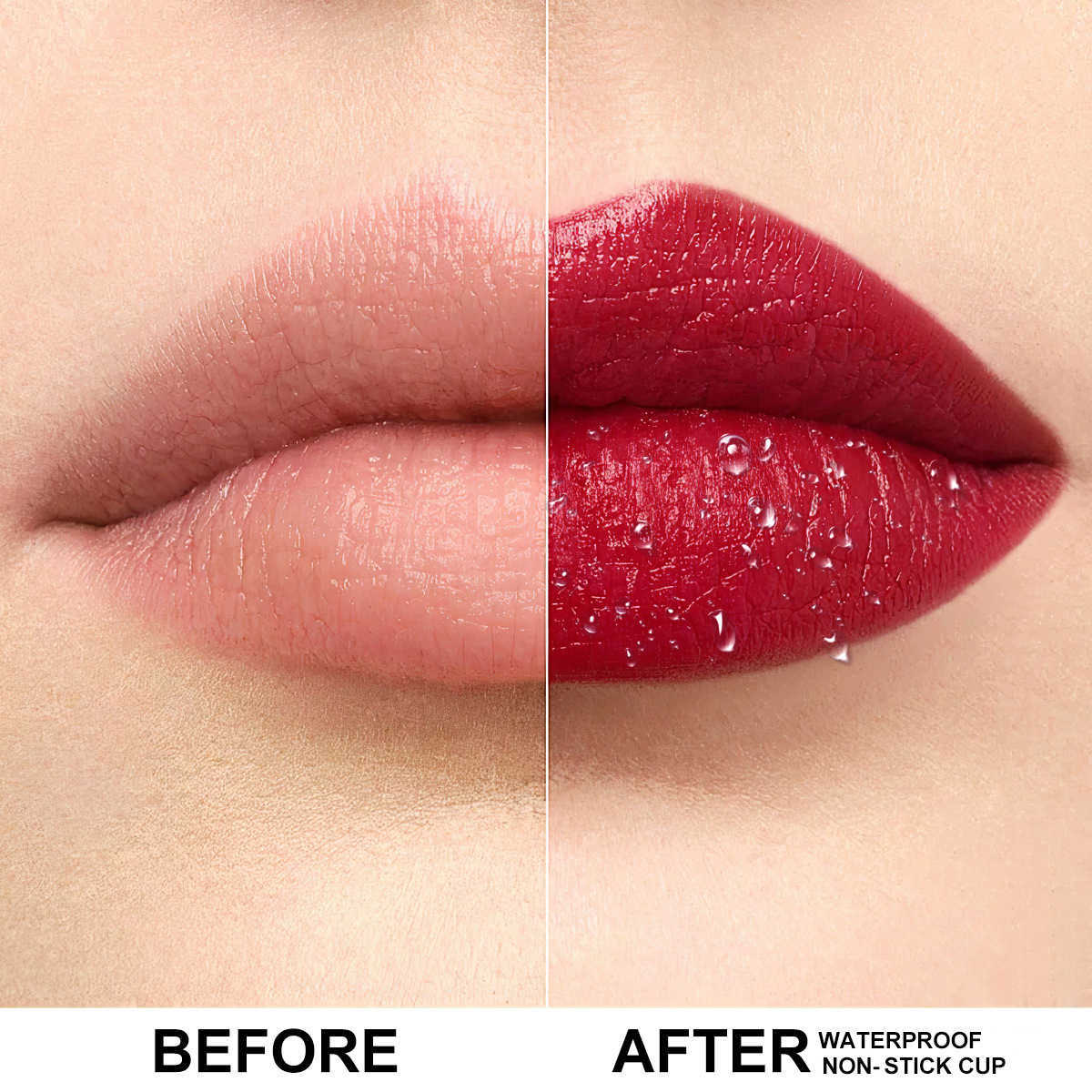 Rich pigment matte velvet brown lip color - non stick durable velvet smooth finish - moisturizing lip glue and lipstick MW250219