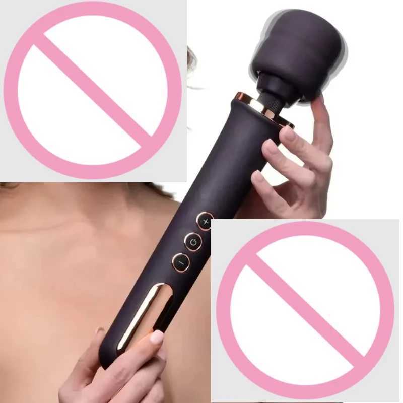 YUKUI Huge Magic Handheld Massager Wand Clitoris Stimulation for Women Big Size AV Stick 10 Speed Vibrator Foreplay Adult Toy 18 XJ250618