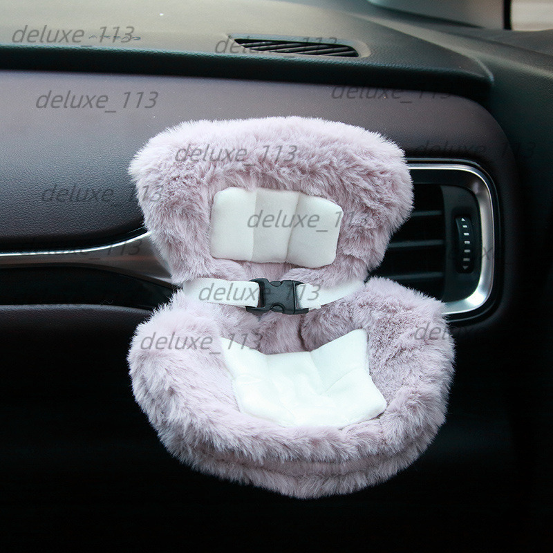 Safety Seat Creative Cute Doll Air Vent Labubu Ornament Decoration Cartoon Plush Trendy Toy