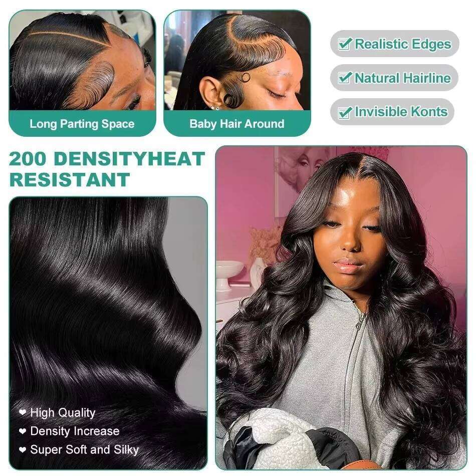 13x6 HD 220% 40 42 Inch Body Water Wave Front Human Hair Wigs 13x4 Lace Frontal 5x5 Glueless Closure Ready To Wear Wig