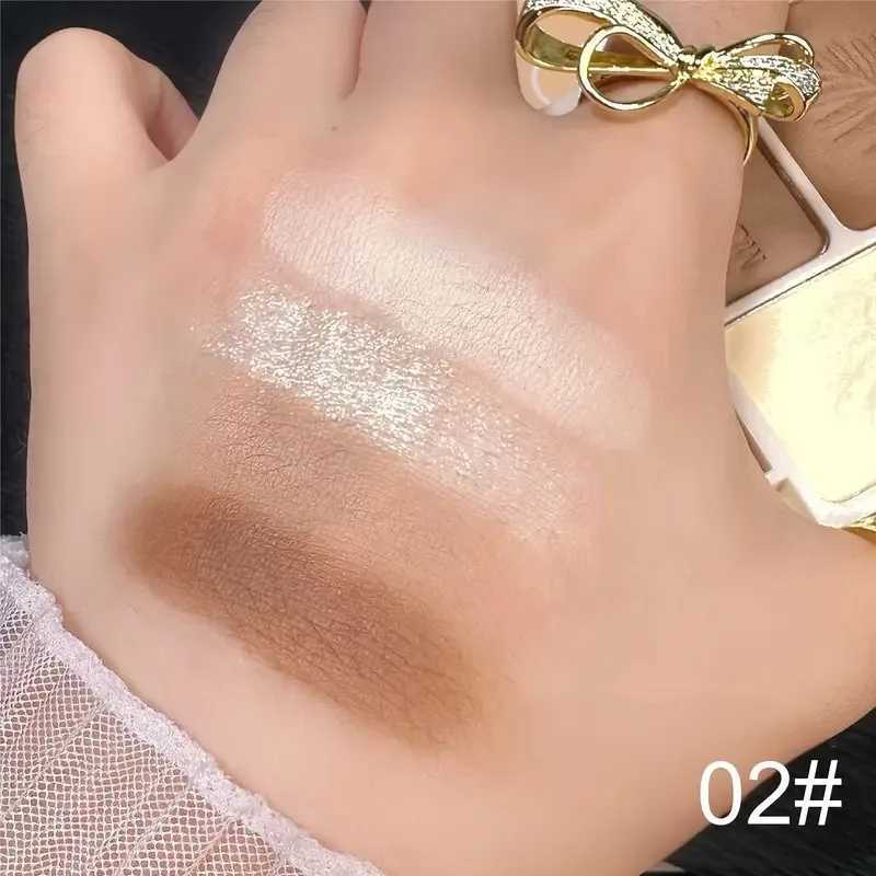 Four Colors Highlighting Contouring All-in-One Palette with Mirror Matte Highlighting Shadow Nose Shadow Contour Palette XJ250618