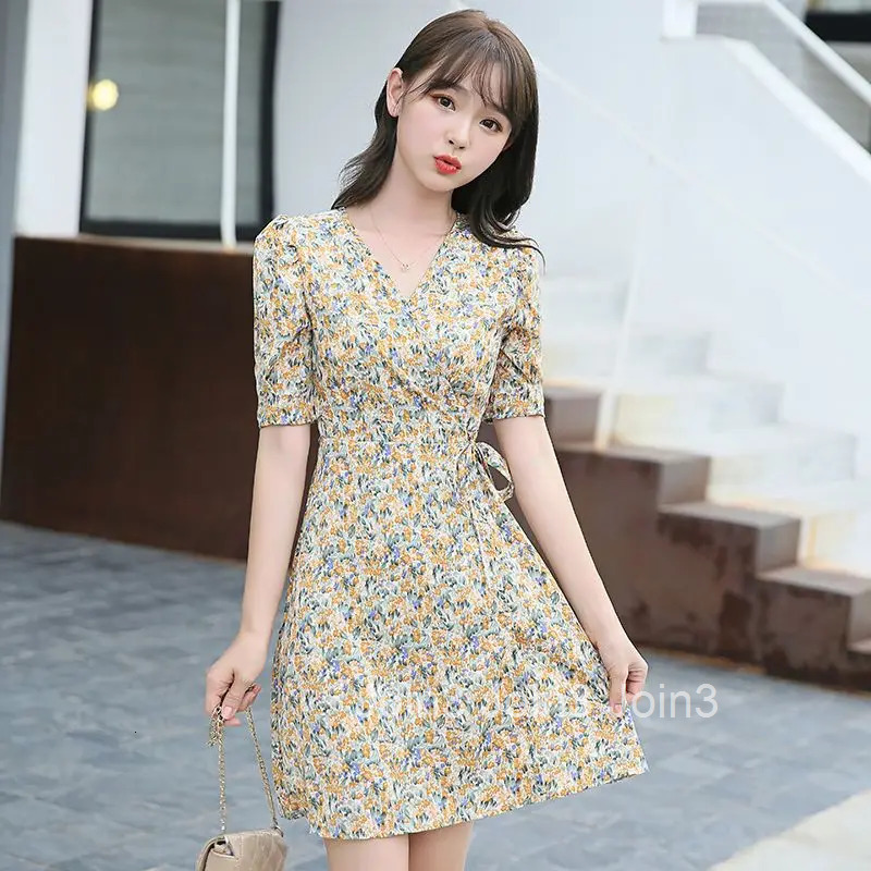 Female Dresses 2025 Flower Clothing Bandage Womens Dress Holiday Floral Fancy Midi Outfits New In One-piece Xl Cheap Casual Hot