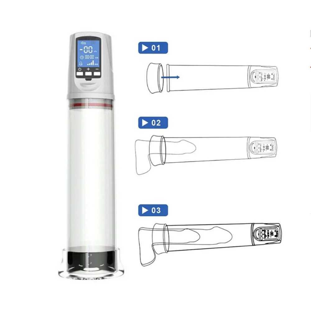 Electric Penis Pump for Men Dick Enlargement Pumps Penis Vacuum Pump Penile Enlarger Erection Male Masturbator Sex Tool Toys W250618