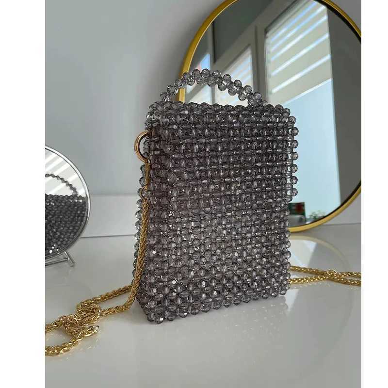 Clutches Crystal Bead Bag Women Handbags Evening Shopping Dinner Handmade Small Chain Gift for Her Design Purses Summer Z250618