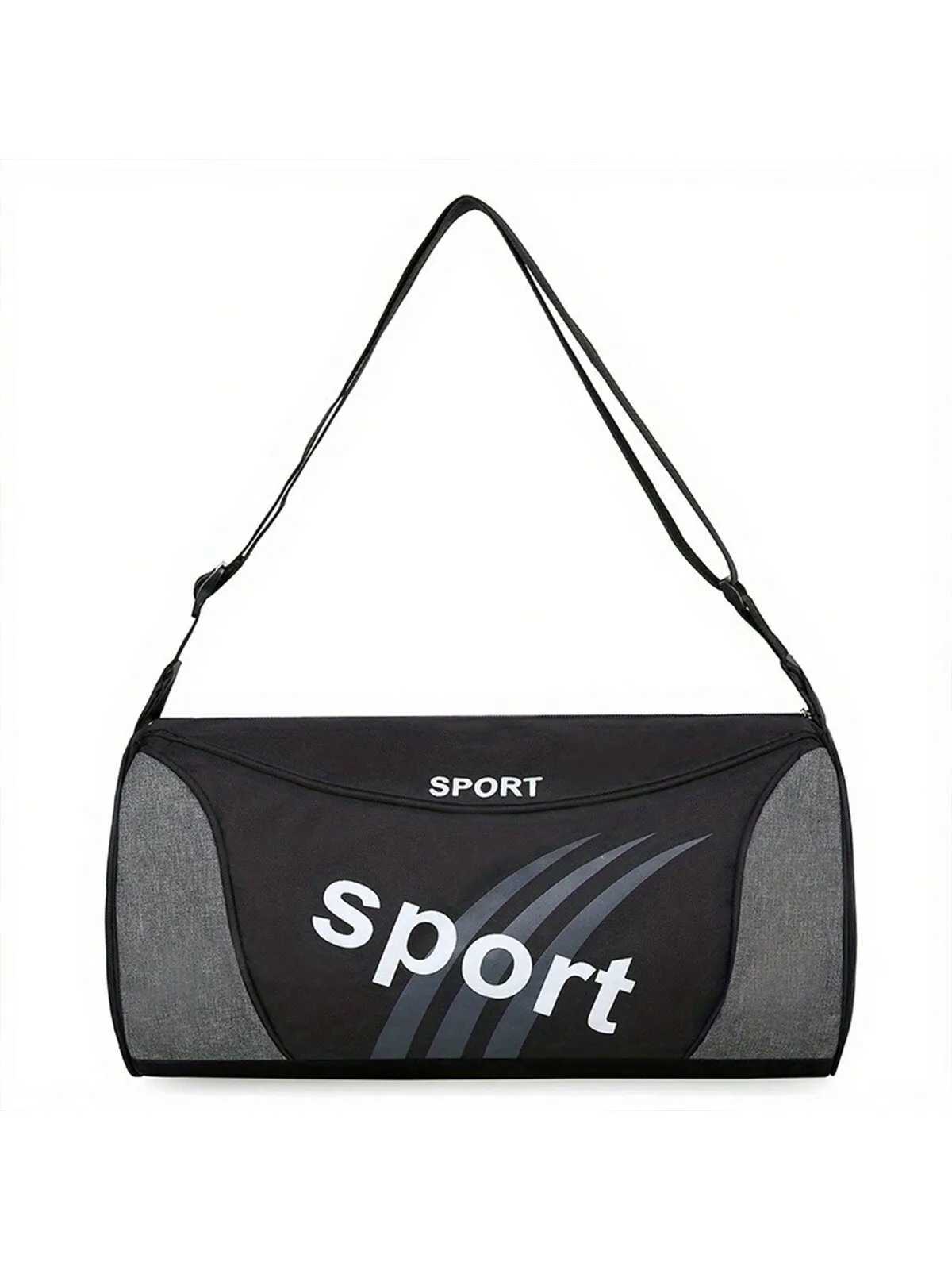 Large Capacity Colorblock Sports Duffle Bag - Spacious Interior Durable Zipper Ultra-Lightweight Design W250618