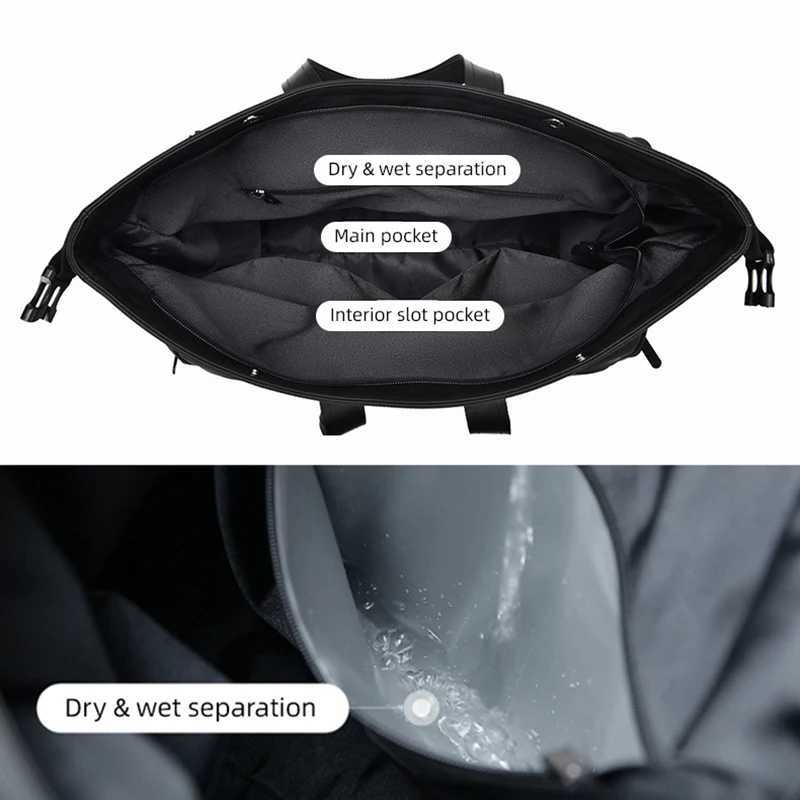 PU Travel Bag Men Business Trip Luggage Storage Bags Men Commute Handbag Large Capacity Shoulder Pack Waterproof Leisure Daypack W250618