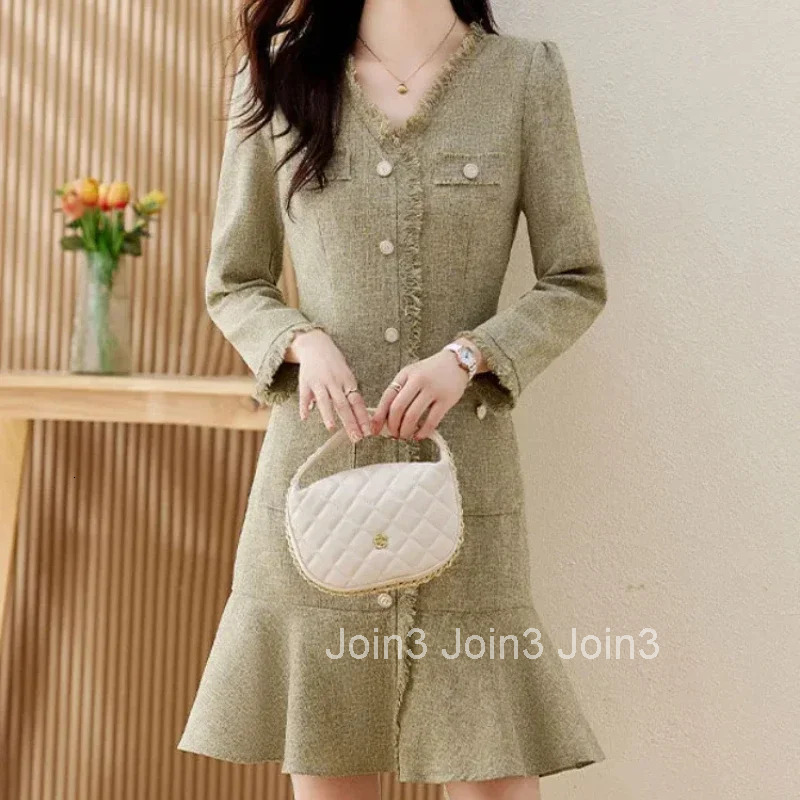 Black Womens Long Sleeve Dresses Spring Autumn Fashion New Female Dress Elegant Party On Promotion Chic One Pieces Korean 2025