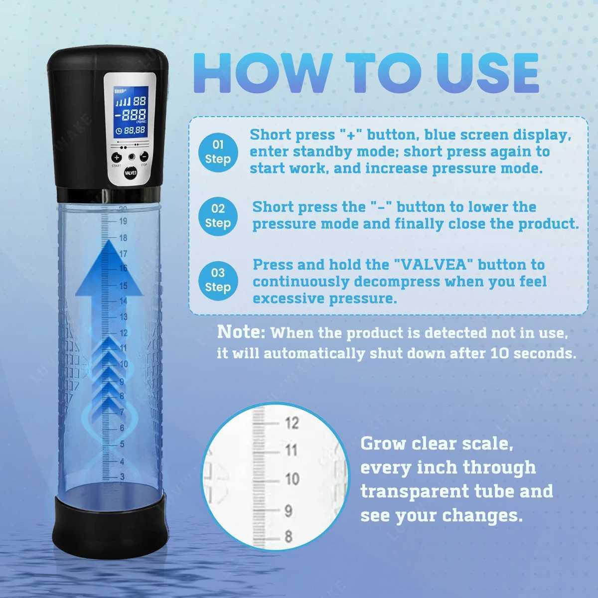 Electric Penis Vacuum Pump 4 Suction Male Penis Extender for Effective Enlargement Masturbation Automatic Cock Sucking Sex toys W250618