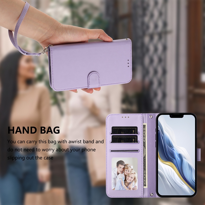 S26 Pro Plain PU Leather Wallet Cases For Samsung S25 Edge S24 Ultra S23 FE Plus A17 A26 A07 M56 X Cover 7 Pro F06 M06 A26 A56 A36 A16 A06 Credit ID C