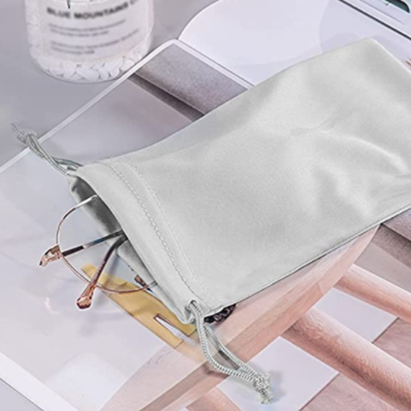 Fashion Ready-to-Ship 9-Color Double Drawstring Versatile Microfiber Sunglasses Pouch