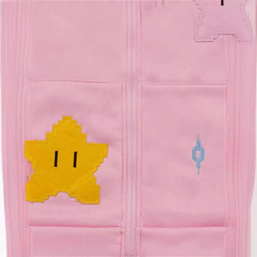 New Star Zipper Pocket Embroidered Cartoon Girl Pullover Hoodie B5