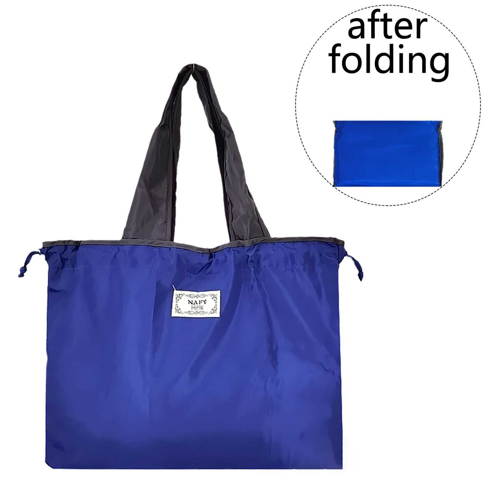 Wen Large Foldable Shopping Bag Fi Reusable Grocery Storage Bag Portable Shoder Handbag for Travel Pocket Tote Bags B250618