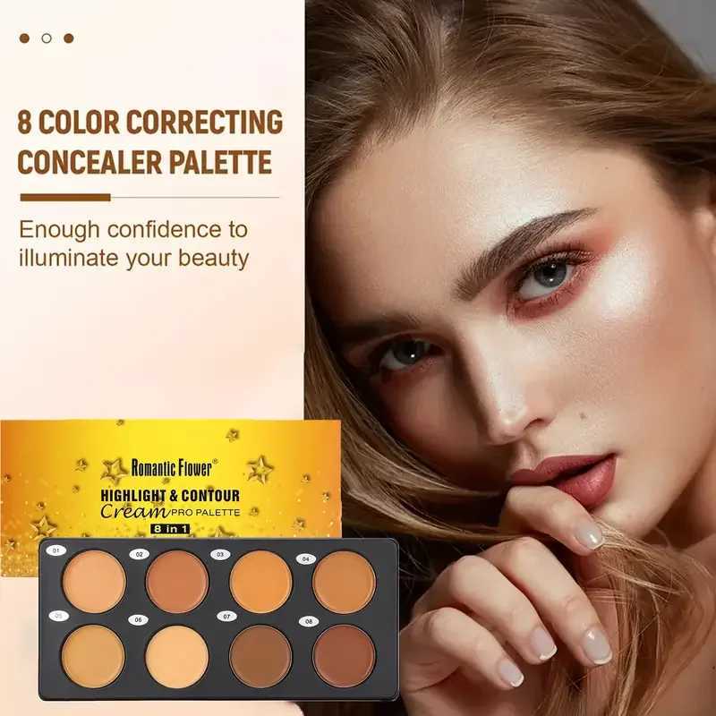 8-in-1 Makeup Concealer Palette Face Contour Concealer Palette Waterproof 3D Contouring Shadow Makeup Bronze Makeup ProductsXJ250618