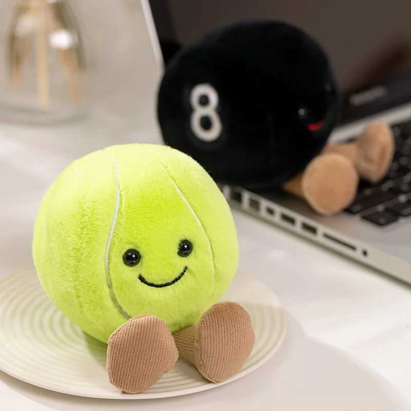 10cm Cute Basketball Football Tennis Baseball Billiards Plush Toys Soft Stuffed Balls Pillow Players Souvenir Birthday Gift W250618