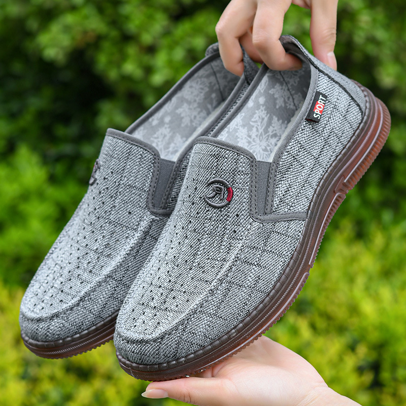 Old Beijing Cloth Men S Slip On Fashion Versatile Summer Mesh Casual Shoes Non Slip Wear Resistant Soft Sole Comfortable Lazy Shoes Ddmysaturn