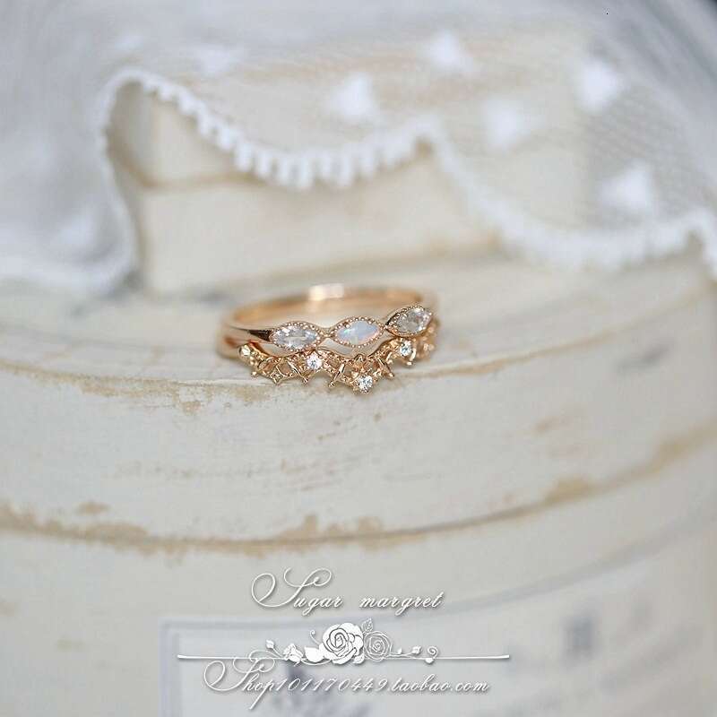 Summer New Luxury Electroplated Color Exquisite Hollow Pattern Leaf High-end Versatile Ring