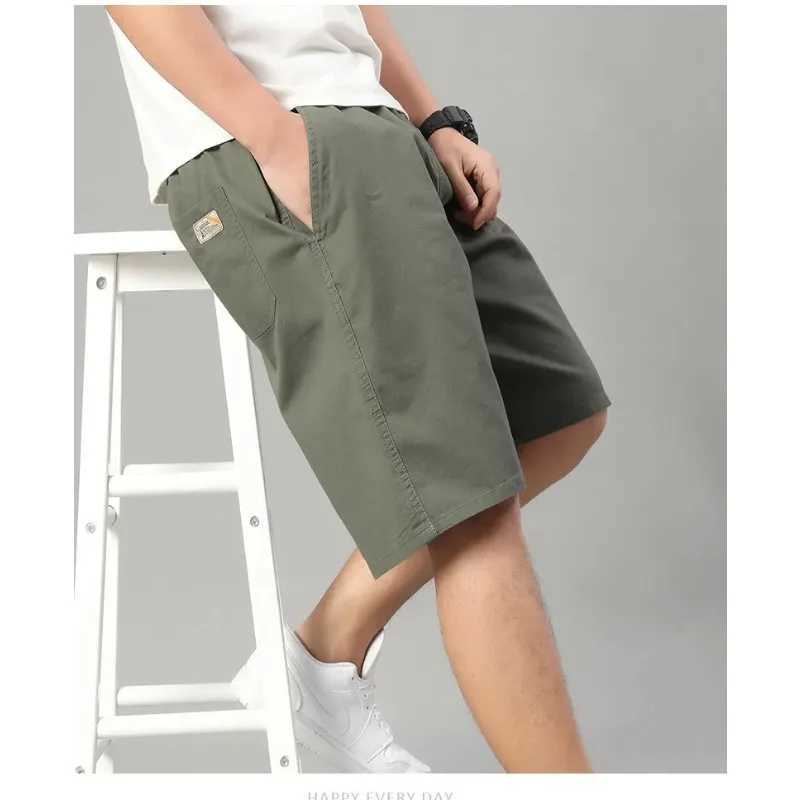 Summer Light Weight Shorts Outdoor Sports Cool Breathable Beach Loose Fit Cotton Bermuda with Pocket Big Size Mens Cargo Shorts XJ250618