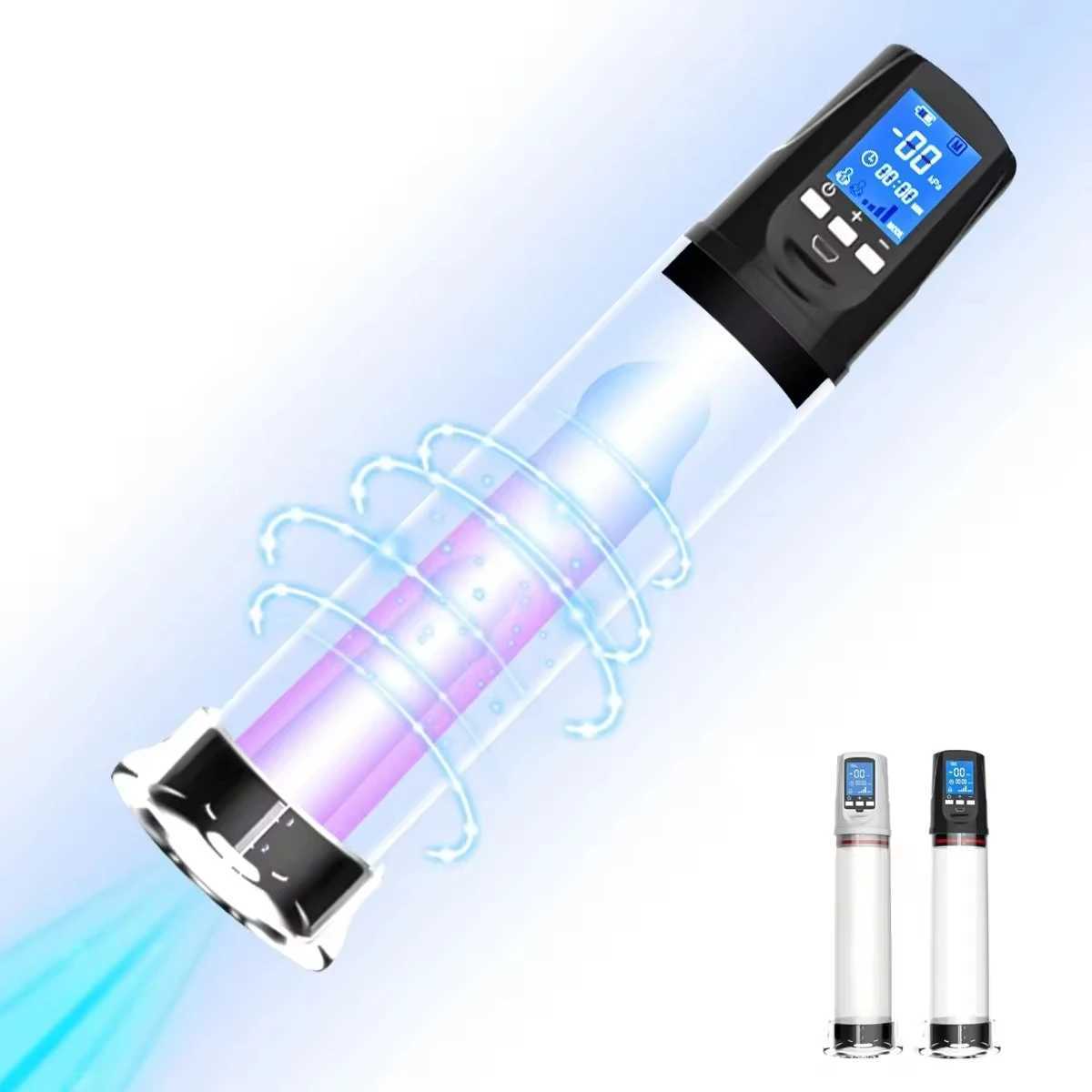 Sex Toys For Men LCD Display Electric Vacuum Penis Enlargement Extend Training Pump For Men Powerful Suction Extender W250618