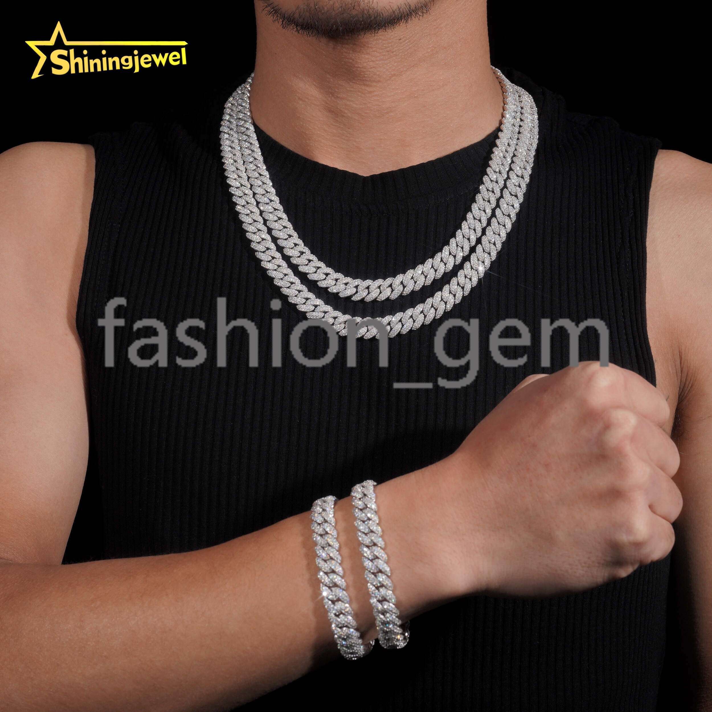 Luxury Moissanite Cuban Necklaces - 925 Silver Waterproof Jewelry Manufacturer 100+ Chain Designs Custom Length 7-24