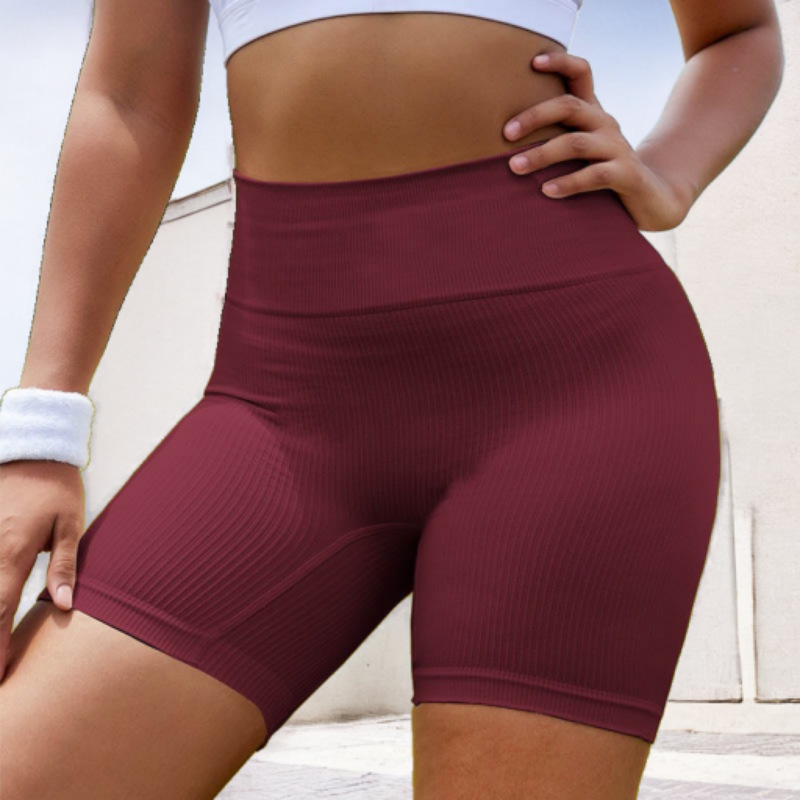 yoga shorts, women's summer outerwear, quick-drying and anti-curling sports shorts, and peach hip-lifting fitness shorts