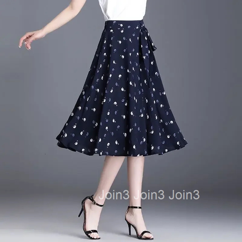 Woman Skirt Midi High Waist Pleat Chiffon Pleated Aesthetic V Cheap Harajuku Korean Fashion Modest Style Casual Skirts for Women