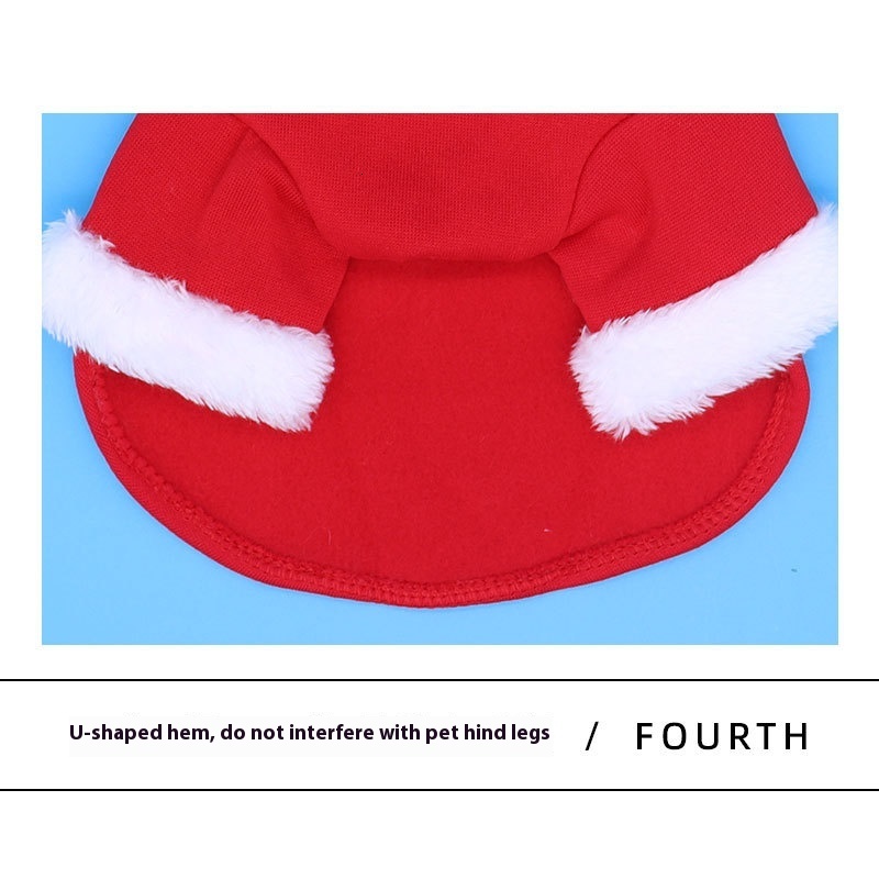 Designer Transformation Santa Claus Costume Dog Winter Warm Pet Apparel Cat Clothes