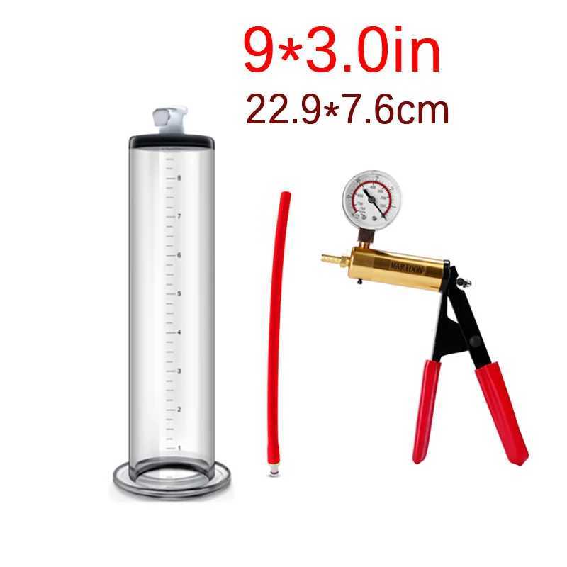 Acrylic Penis Pump Extender Enlarger Pene Growth Vacuum Male Penies Enlargement Extensor Adult Sex Tool for Men Complete Set W250618