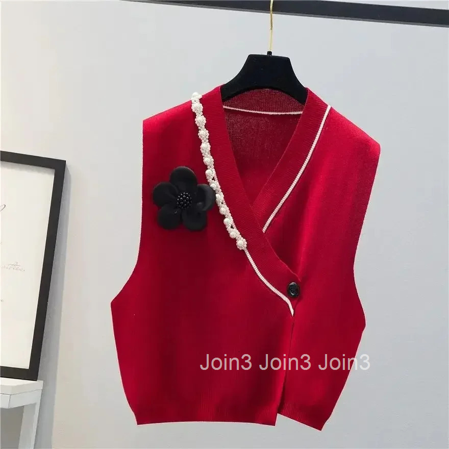 Vest White Womens Sweater V-neck Knit Tops for Woman Black Korean Style 90s Vintage Cold Winter Jersey Economics Luxury Sale