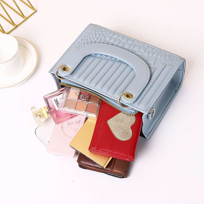 New Commuter Texture Handbag for Women Summer Simple Solid Color Single Shoulder Crossbody Small Square Bag