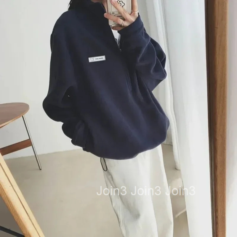 Loose Full Zip Up Sweatshirt for Women With Zipper Pullover Baggy Korean Y2k Vintage Xxl Harajuku Fashion Long Sleeve Woman Tops