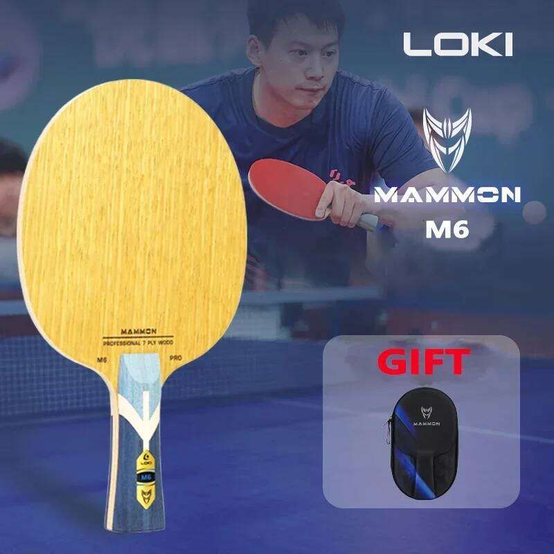 Original LOKI MONSTER M6 PRO Table Tennis Blade 7 PLY Wood Paddle Professional Ping Pong Racket with EVA Hard Case