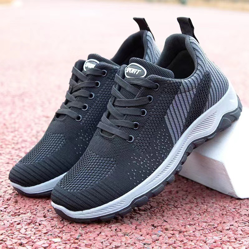 New Spring and Autumn Flyknit Unisex Couple Sports Fashion Versatile Running Mesh Breathable Casual Walking Shoes ddmythur