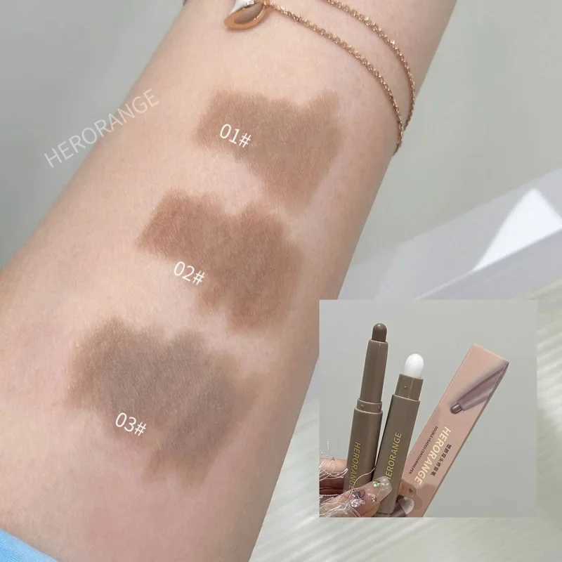 Nose Shadow Bronzers Contouring Makeup Pen Natural Gray Brown Three-dimensional Face Matte Shadow Stick Cream Contour With Brush XJ250618