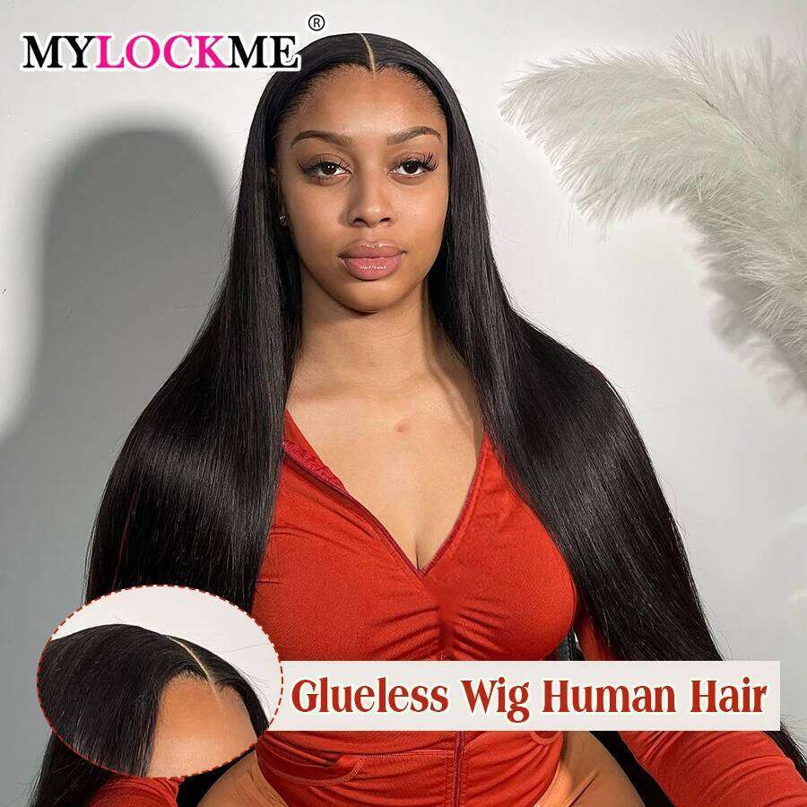 Glueless Bone Straight 6x4 9x6 7x5 Closure Wigs For Women Cheap Brazilian 5X5 Lace Wig Human Hair