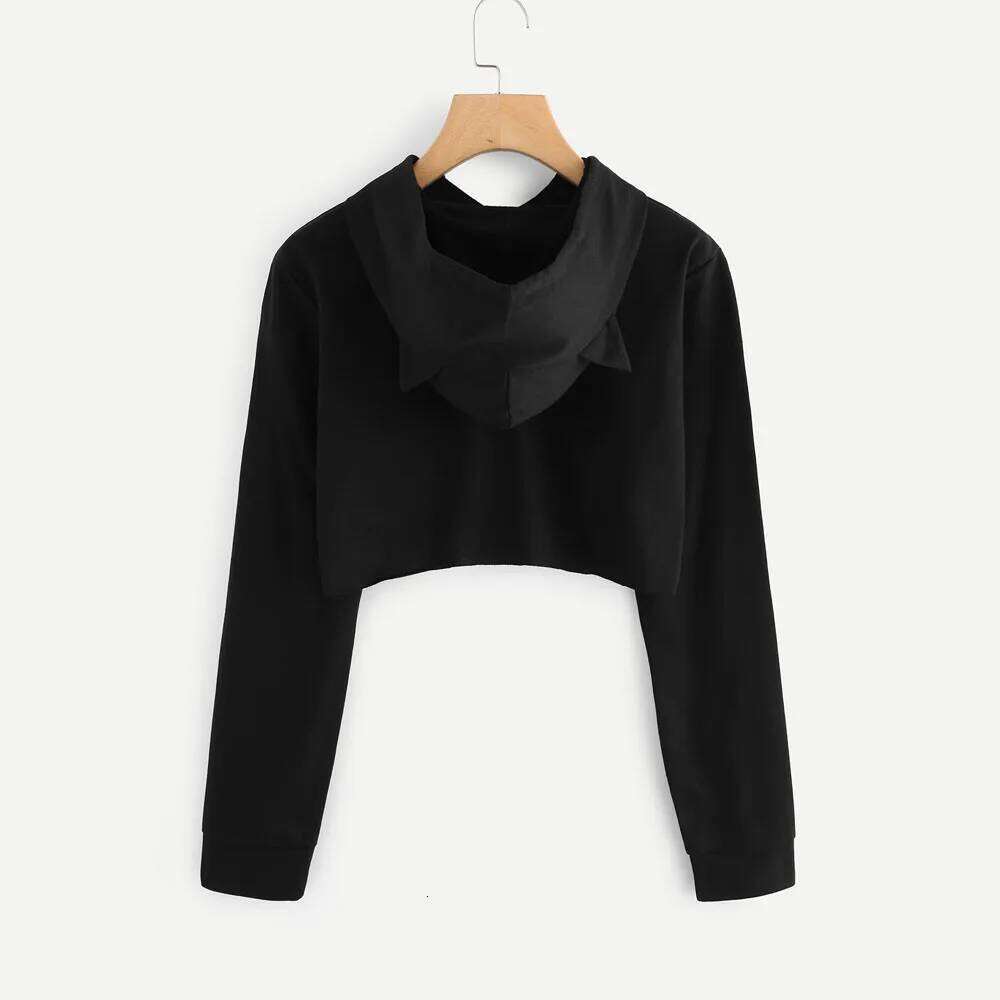 Lisa Haruku Hoodie for Teenage Girls, Kawaii Anime Crop Tops, Thin Sweater, Korean Sweatshirts, Spring and Autumn