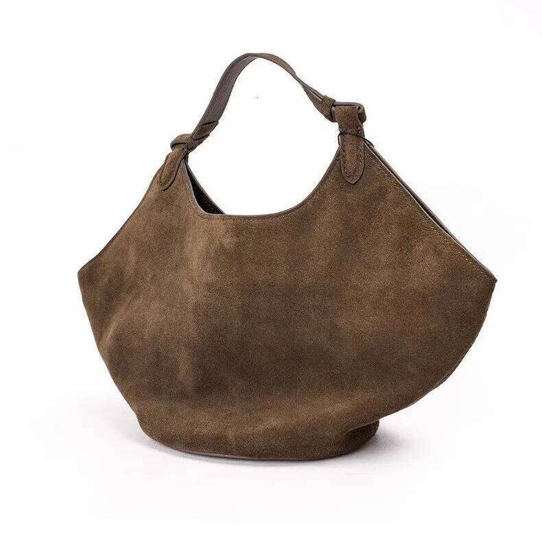 2025 New Style Handbag, Matte Leather Suede Dumpling Bucket Bag, Niche Single-Shoulder Tote Bag For Women
