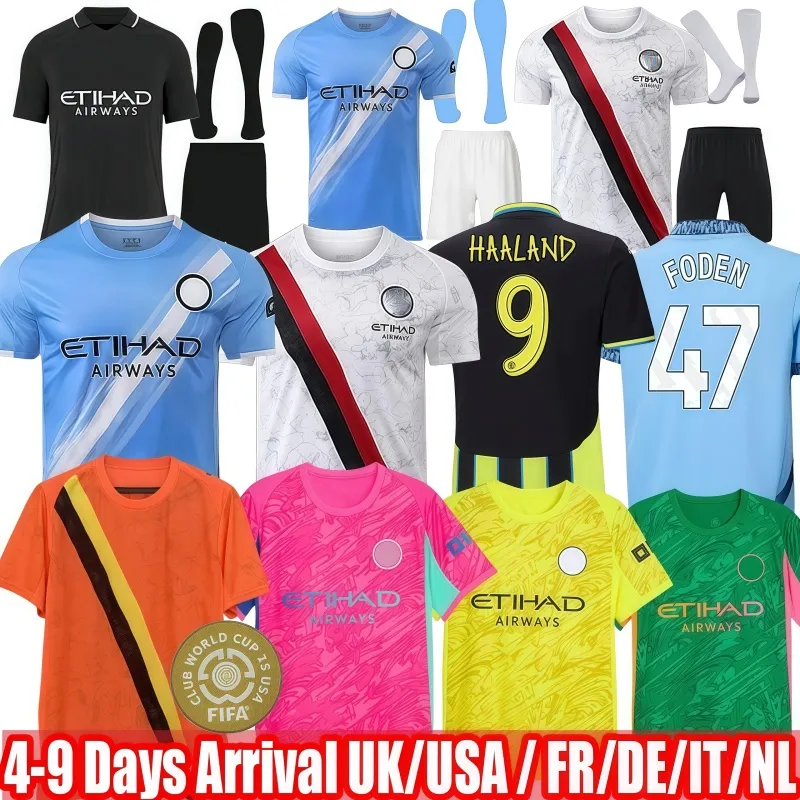 man city 25 26 HAALAND MARMOUSH SOCCER JERSEY GREALISH MAN CITIES ALVAREZ player DE BRUYNE FODEN football tops shirt men kids kit DOKU Mancheste rs city jerseys